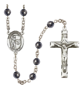 Silver-Plated 6mm Guardian Angel/Golf Rosary
