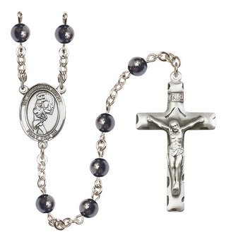 Silver-Plated 6mm Guardian Angel/Softball Rosary
