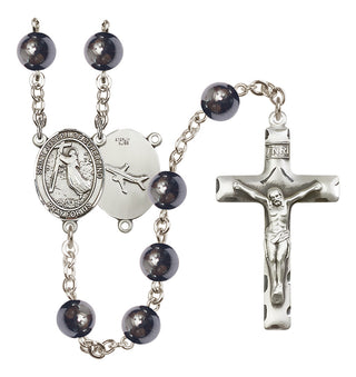 Silver-Plated 8mm Saint Joseph of Cupertino Rosary