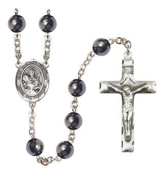 Silver-Plated 8mm San Ramon Nonato  Engraved Catholic Rosaries