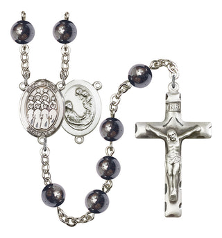 Saint Cecilia and Choir Rosary with Hematite Beads