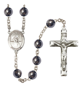 Silver-Plated 8mm Saint Christopher/Water Polo-Men Rosary