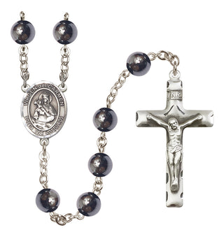 Silver-Plated 8mm Virgen del Carmen Rosary