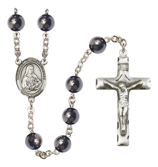 Silver-Plated 8mm Our Lady of the Railroad  Engraved Catholic Rosaries
