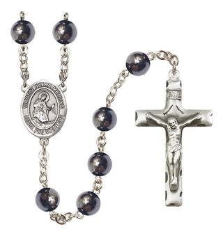 Silver-Plated 8mm Virgen de la Merced  Engraved Catholic Rosaries