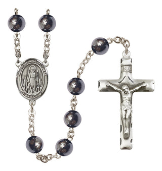 Silver Plated 8mm Hematite Saint Juliana of Cumae Rosary