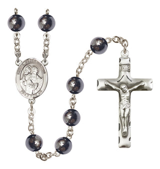 Silver-Plated 8mm Saints Peter & Paul  Engraved Catholic Rosaries