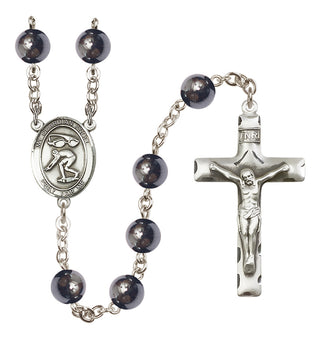 Silver-Plated 6mm Guardian Angel/Swimming Rosary