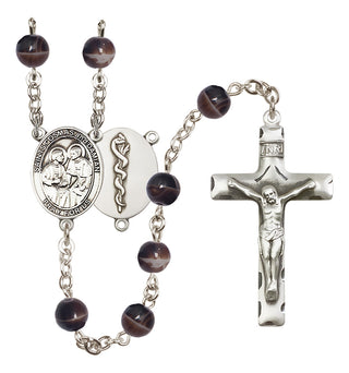 Silver-Plated 7mm Saints Cosmas & Damian / Doctors Rosary