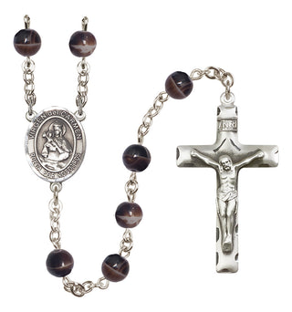 Silver-Plated 7mm Virgen del Carmen Rosary