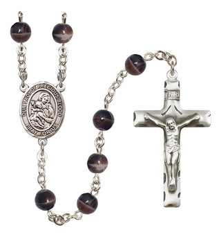Silver-Plated 7mm Our Lady of the Precious Blood  Engraved Catholic Rosaries