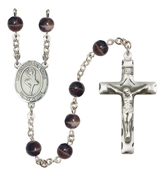 Silver-Plated 7mm Guardian Angel/Dance Rosary