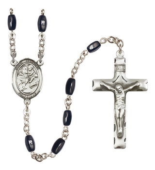 Silver-Plated 8x5mm Saint Anthony of Padua  Engraved Catholic Rosaries