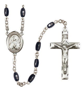 Silver-Plated 8x5mm Saint Dorothy  Engraved Catholic Rosaries
