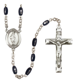 Silver-Plated 8x5mm Saint Gregory the Great  Engraved Catholic Rosaries