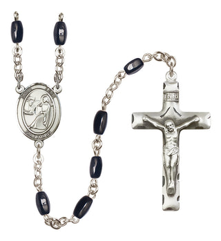 Silver-Plated 8x5mm Saint Luke the Apostle Rosary