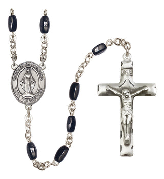 Silver-Plated 8x5mm Virgen Milagrosa Rosary