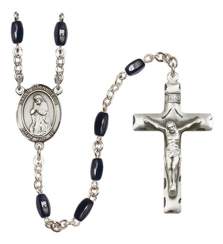 Silver-Plated 8x5mm Saint Juan Diego  Engraved Catholic Rosaries