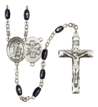 Silver-Plated 8x5mm Guardian Angel / EMT Rosary