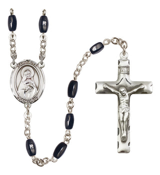 Silver-Plated 8x5mm Saint Rita / Baseball Rosary