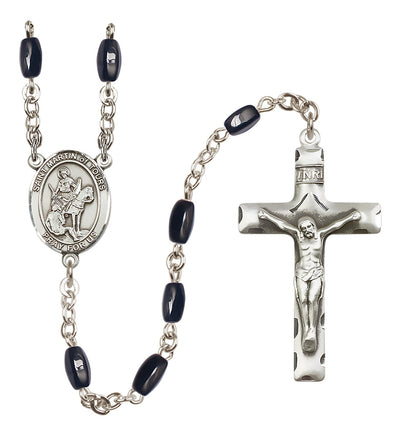 Silver-Plated 8x5mm St. Martin of Tours Rosary | Engravable