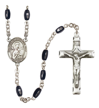 Silver-Plated 8x5mm Our Lady of Perpetual Help  Engraved Catholic Rosaries