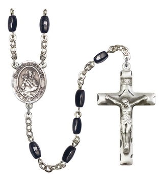 Virgen del Carmen Rosary with Black Onyx Beads