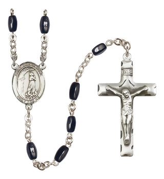 Silver-Plated 8x5mm Saint Zoe of Rome  Engraved Catholic Rosaries