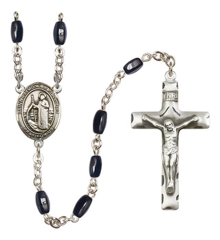 Silver-Plated 8x5mm Saint Raymond of Penafort  Engraved Catholic Rosaries