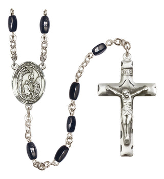 Silver-Plated 8x5mm Saint Paul the Hermit  Engraved Catholic Rosaries