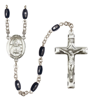 Silver-Plated 8x5mm Saint Daria  Engraved Catholic Rosaries