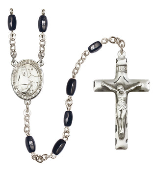 Silver-Plated 8x5mm Saint Jeanne Chezard de Matel  Engraved Catholic Rosaries
