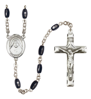 Silver-Plated 8x5mm Saint Alphonsa of India  Engraved Catholic Rosaries