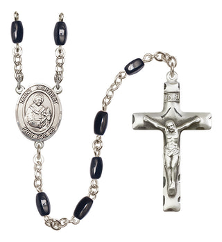 Silver-Plated 8x5mm Saint Norbert of Xanten  Engraved Catholic Rosaries