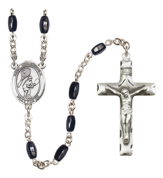 Silver-Plated 8x5mm Saint Christopher/Tennis Rosary