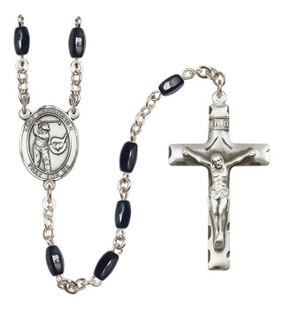 Silver-Plated 8x5mm Saint Christopher/Golf Rosary