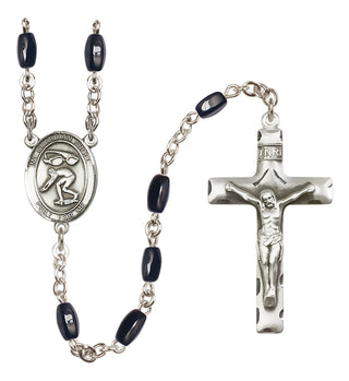 Silver-Plated 8x5mm Guardian Angel/Swimming Rosary