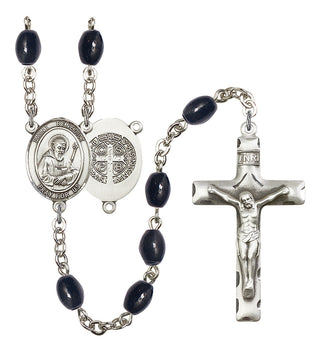 Saint Benedict Rosary with 8X6mm Black Onyx Beads