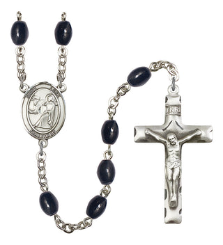 Saint Luke the Apostle Rosary with 8X6mm Black Onyx Beads