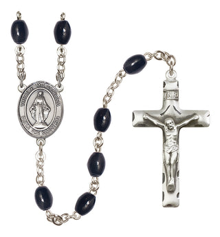 Silver-Plated 8x6mm Virgen Milagrosa Rosary
