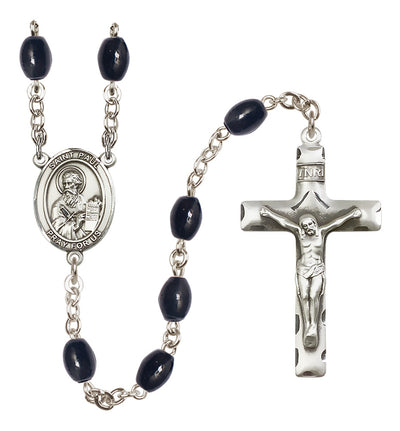 Silver-Plated 8x6mm St. Paul the Apostle Rosary | Engravable