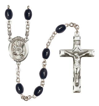 Silver-Plated 8x6mm Saint Raymond Nonnatus  Engraved Catholic Rosaries