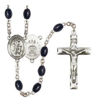 Silver-Plated 8x6mm Guardian Angel / Air Force Rosary
