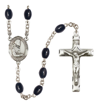 Silver-Plated 8x6mm Saint Pio of Pietrelcina  Engraved Catholic Rosaries