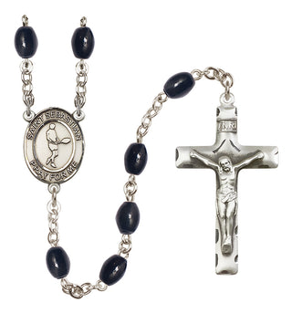 Silver-Plated 6mm Saint Sebastian/Tennis Rosary