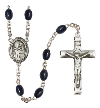 Silver-Plated 8x6mm San Juan de la Cruz  Engraved Catholic Rosaries