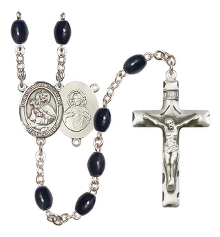 Silver-Plated 8x6mm Our Lady of Mount Carmel Rosary