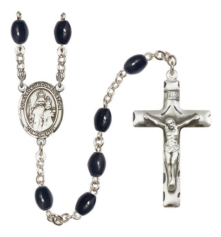 Silver-Plated 8x6mm Our Lady of Consolation  Engraved Catholic Rosaries