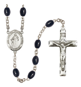 Silver-Plated 8x6mm Our Lady the Undoer of Knots  Engraved Catholic Rosaries