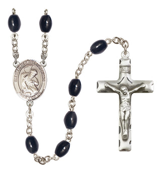 Silver-Plated 8x6mm Blessed Herman the Cripple  Engraved Catholic Rosaries